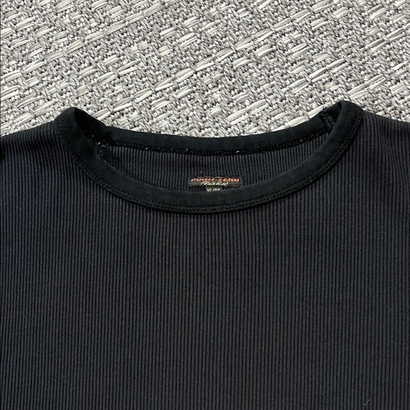 Point Zero | Men’s Black Ribbed Muscle Shirt - Picture 9 of 10